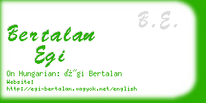 bertalan egi business card